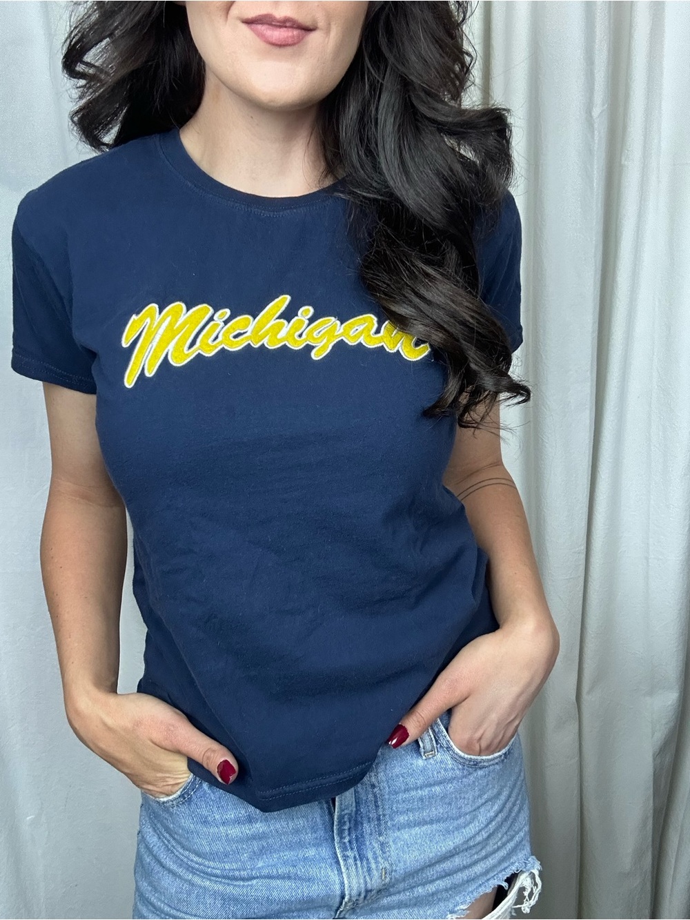 University of Michigan Navy Women's Tee